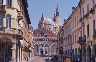 Basilica del Santo from Prato della Valle square, Padua, Italy