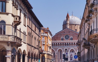 Basilica del Santo from Prato della Valle square, Padua, Italy