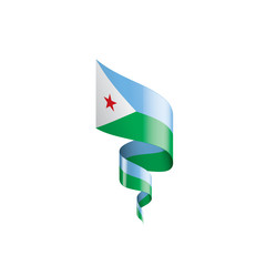 Djibouti flag, vector illustration on a white background