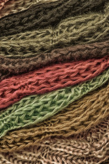 Tejidos de lana invernal multicolores