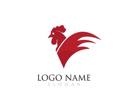 Rooster Logo Template vector illustration design
