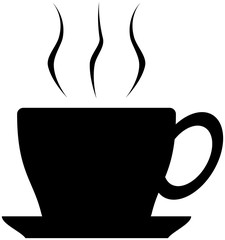 Coffee cup silhouette icon.