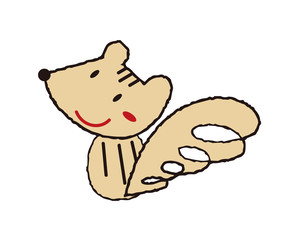 お洒落なシマリスさん