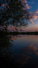 Smartphone HD wallpaper of beautiful sunset near Kuehmoos - Bavaria - Germany