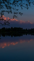 Smartphone HD wallpaper of beautiful sunset near Kuehmoos - Bavaria - Germany