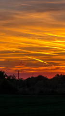 Fototapeta premium Smartphone HD wallpaper of beautiful sunset near Kuehmoos - Bavaria - Germany