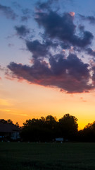 Obraz premium Smartphone HD wallpaper of beautiful sunset near Aholming - Bavaria - Germany