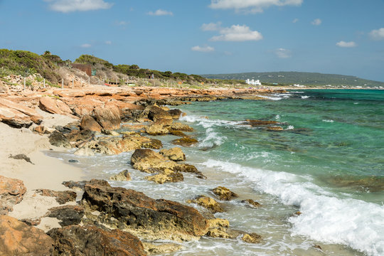 Migjorn beach, Formentera island. Spain