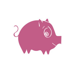 Illiustration of Pig.  Animal Symbol.