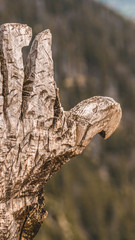 Smartphone HD wallpaper of closeup of a statue on the Hochfelln summit