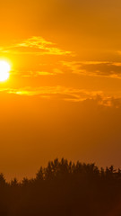 Smartphone HD wallpaper of beautiful sunset with spectacular clouds near Ramsdorf - Bavaria - Germany