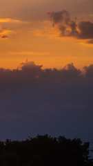 Smartphone HD wallpaper of beautiful sunset with spectacular clouds near Ramsdorf - Bavaria - Germany