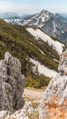 Smartphone HD wallpaper of beautiful alpine view on the Hochfelln - Bergen - Bavaria - Germany
