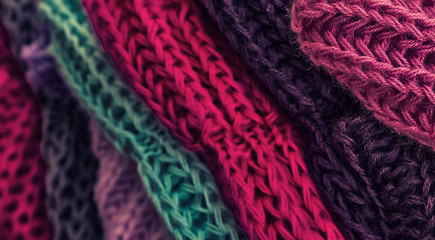 Tejidos de lana multicolores