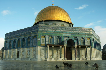 Mosque of the dome of the rock in Jerusalem.