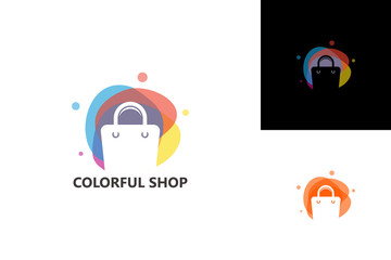 Colorful Shop Logo Template Design Vector, Emblem, Design Concept, Creative Symbol, Icon