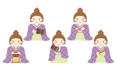 雛人形　五人囃子