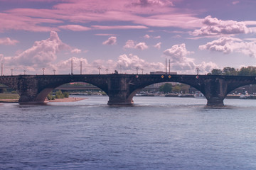 Fototapeta na wymiar pink bridges