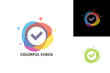 Colorful Check Logo Template Design Vector, Emblem, Design Concept, Creative Symbol, Icon