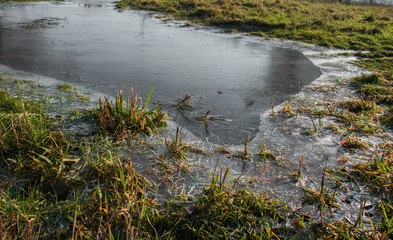 frozen landscape in germany