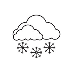 clouds and snowfall icon vector design graphic illustration