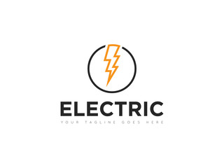 electric logo and icon vector illustration design template