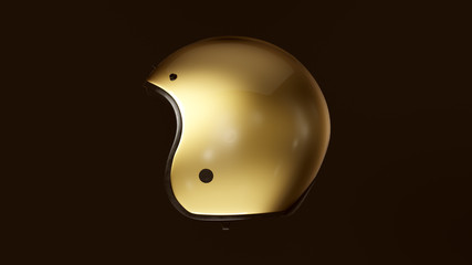 Fototapeta premium Gold Helmet 3d illustration 3d render 