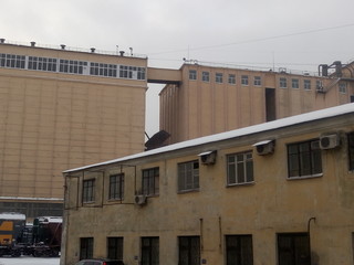 Fototapeta na wymiar Factory building in Russia