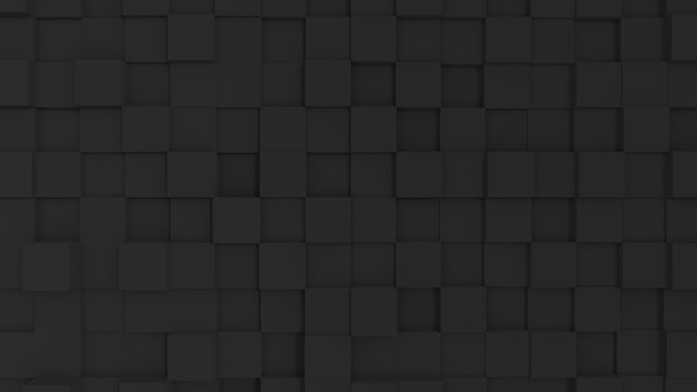 black wall background with squares structure in 3d effect © Intens Creation