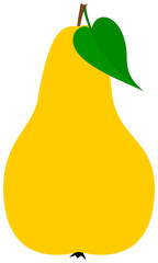 Yellow pear with leaf icon.