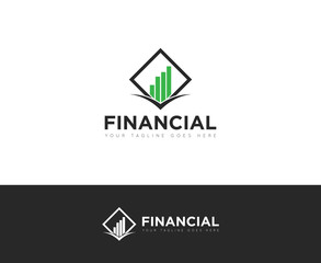 Fototapeta premium Finance logo and icon vector design template