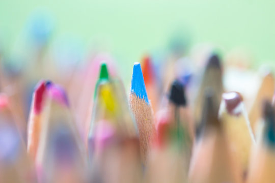 Color pencil as creativity concept background