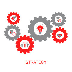 Business and marketing strategy concept.