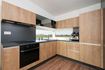 Interior of contemporary kitchen