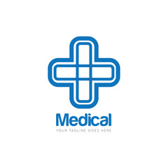 medical cross logo and icon vector design template