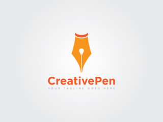 pen logo, icon and symbol vector ilustration design template