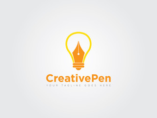 pen logo, icon and symbol vector ilustration design template