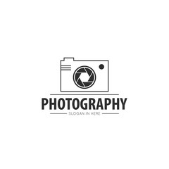 camera photography logo and icon vector design template