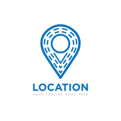 Fototapeta premium Location pin logo, icon, symbol, vector design template