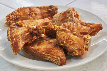A dish of delicious fried grouper fish