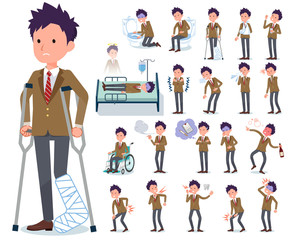 flat type school boy Brown Blazer_sickness