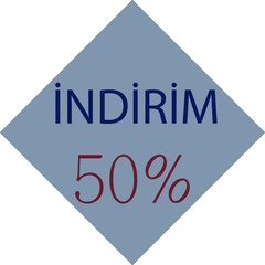 50% discount illustration turkish