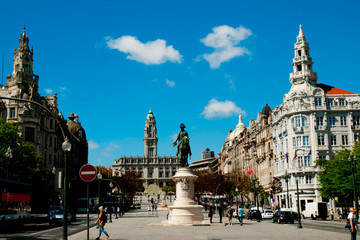 Obraz premium Town Hall Main Square - Porto - Portugal