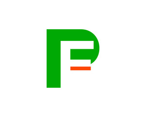 Initial Letter PF Logo Template Vector Design