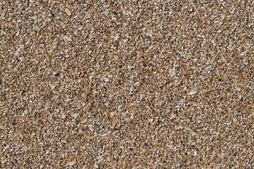 Small pebbles beach close up
