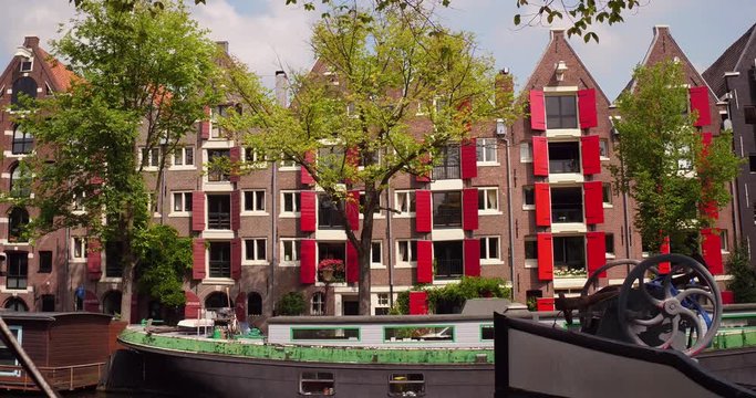 View of the &lsquo;Kloksluis&rsquo; (Clock lock) in the center of Amsterdam, the Netherlands