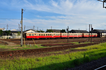 千葉　小湊鉄道五井駅と五井機関区