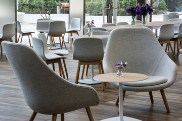 Grey Modern Cafe Chairs