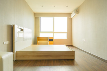 bed in room interior