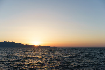 sunset over the sea